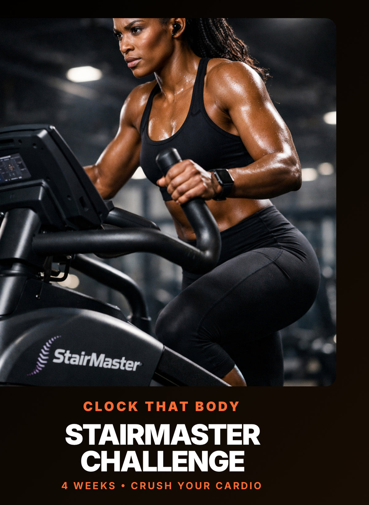 STAIR MASTER CHALLENGE/ CARDIO COVER.