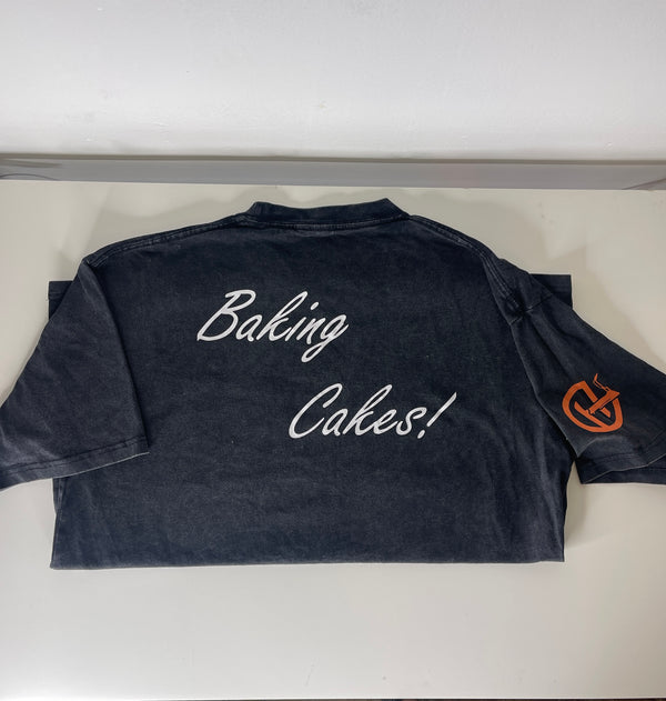 Oversize "Baking Cakes" t-shirt  Black